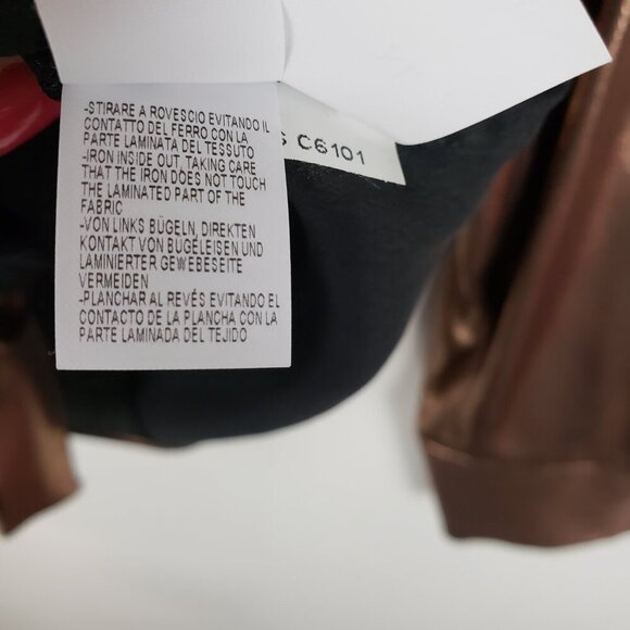 Brunello Cucinelli NWT Metallic Copper Silk Blouse Menswear Style Womens Size XL - Picture 10 of 15